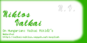 miklos valkai business card